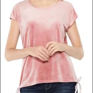 Vince camuto velvet blush blouse- size s